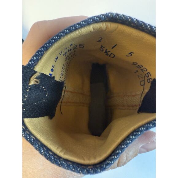 Dingo Toddler Cowboy Boots Size 5.5D Denim Suede Made In USA Western Rodeo - Picture 8 of 11